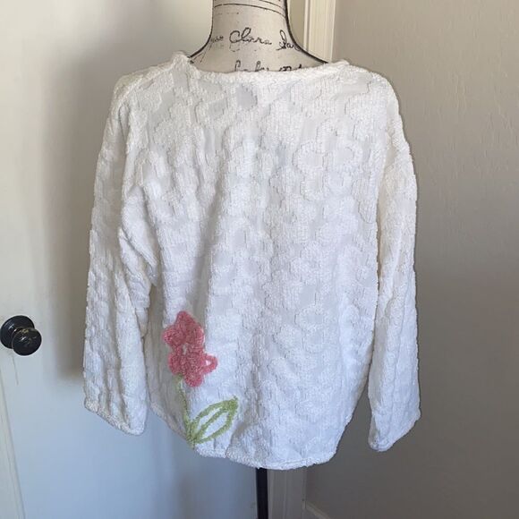 Vintage Floral Print Pullover Sweater - Picture 3 of 11
